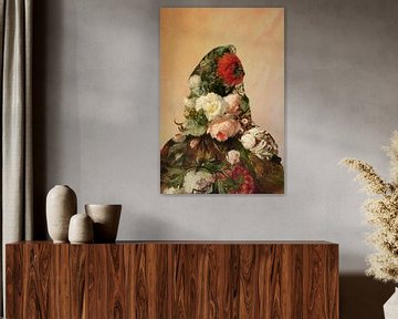 Portrait floral d'une femme. sur StudioMaria.nl