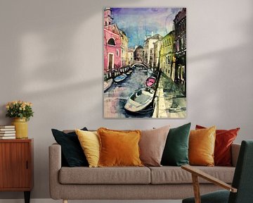Venetië, Rio delle Romite van Johann Pickl
