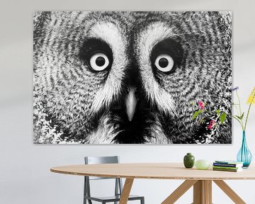 Portrait great grey owl von Larissa Rand
