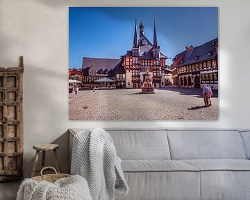 Marktplein met stadhuis in Wernigerode van Animaflora PicsStock