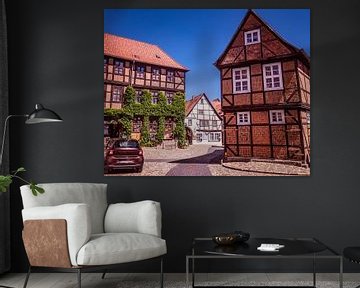 Vakwerkhuizen in Quedlinburg in het Harzgebergte van Animaflora PicsStock