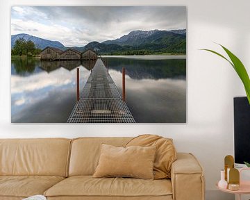 Boathouses at the Kochelsee by Teresa Bauer