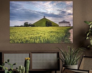 Leeuw van Waterloo in groen landschap |Landschapsfotografie van Daan Duvillier