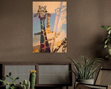 Street Art Giraffe van Gisela - Art for you