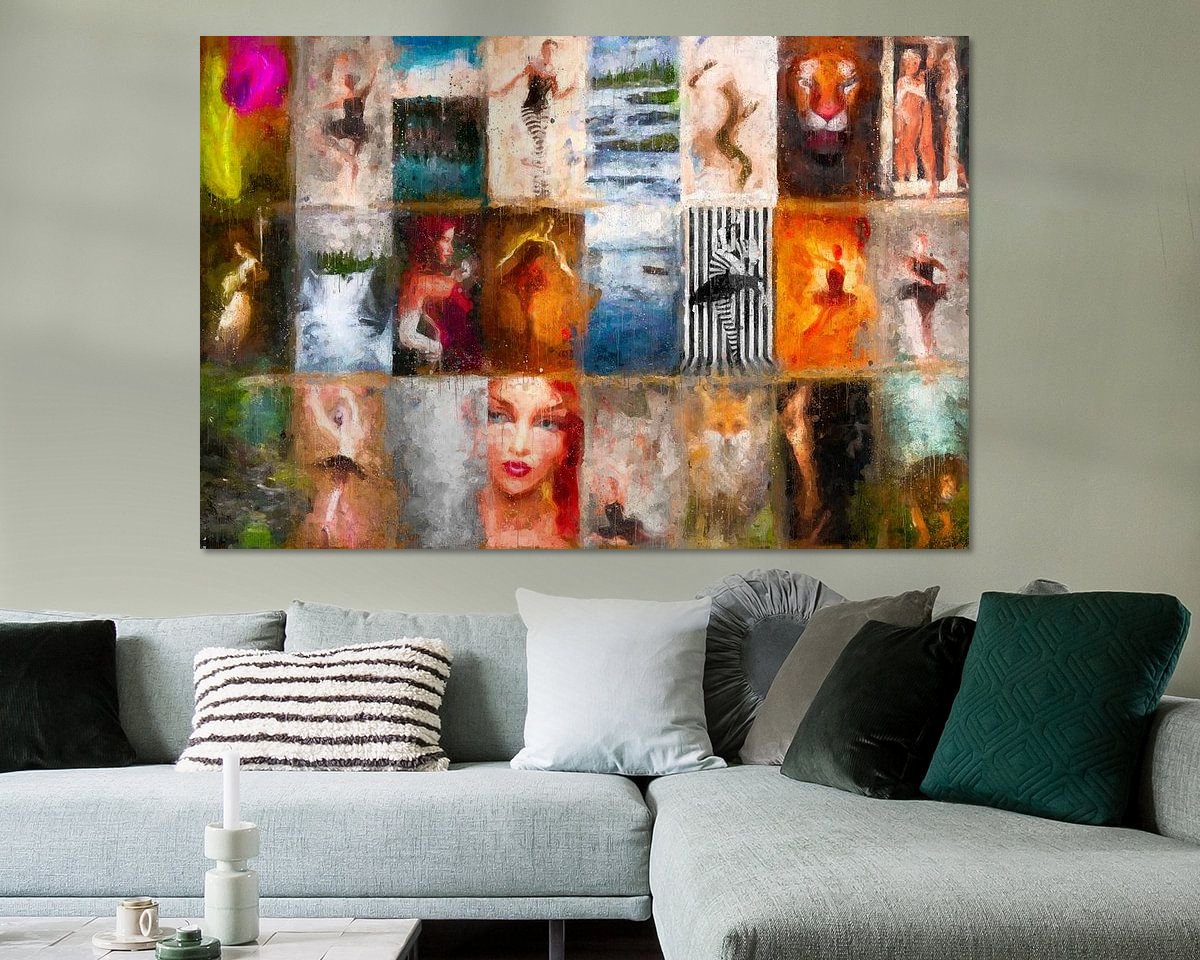 Voorbeeld van het werk in een kamer