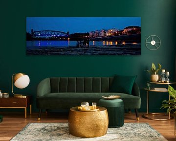 Magdeburg - the lift bridge in the late evening by t.ART