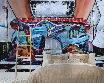 In the Toilet by Vrolijk Schilderij