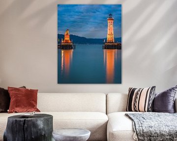 The harbour of Lindau at Lake Constance by Henk Meijer Photography