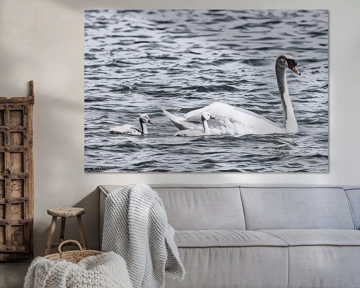 Voorbeeld van het werk in een kamer