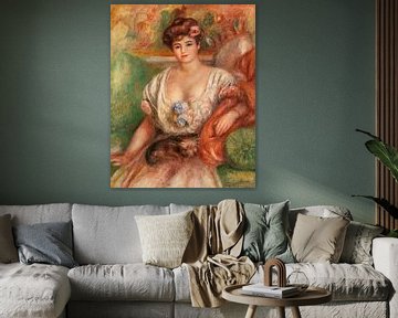Portrait of Misia Sert (Jeune femme au griffon), Renoir (1907) sur Atelier Liesjes