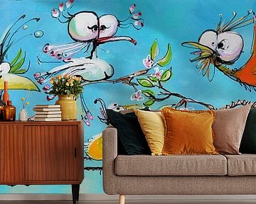 Cheerful Birds by Lineke Lijn