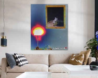 Voorbeeld van het werk in een kamer