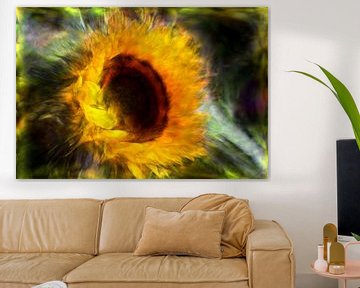 Sonnenblume abstrakt von Carla van Zomeren