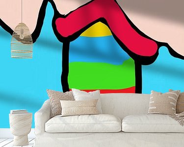 Voorbeeld van het werk in een kamer