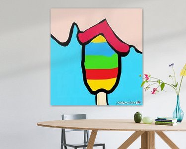 Voorbeeld van het werk in een kamer