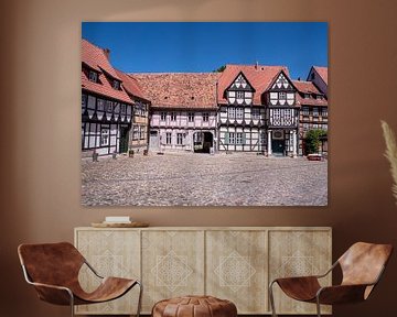Huizen van de oude binnenstad van Quedlinburg in Saksen-Anhalt van Animaflora PicsStock