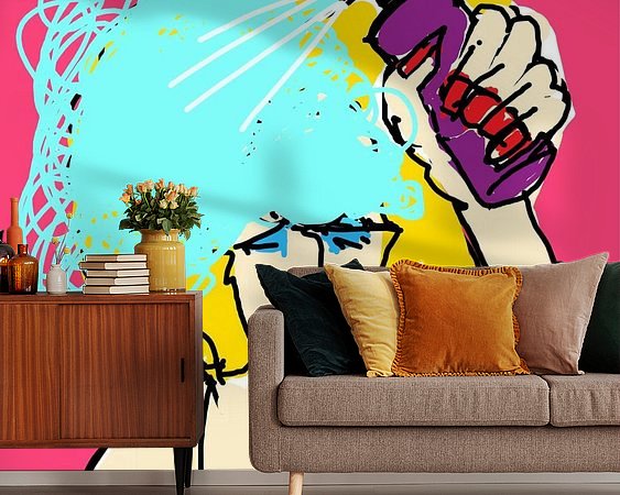 Voorbeeld van het werk in een kamer