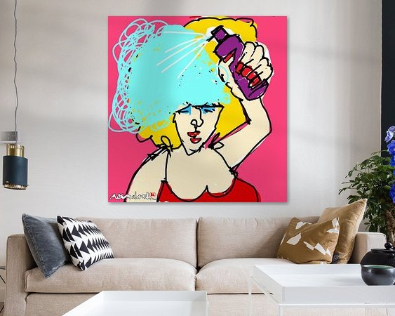 Voorbeeld van het werk in een kamer