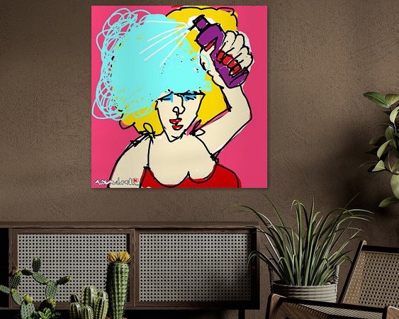 Voorbeeld van het werk in een kamer