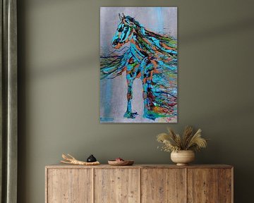 Friesian mare by Kim van Beveren