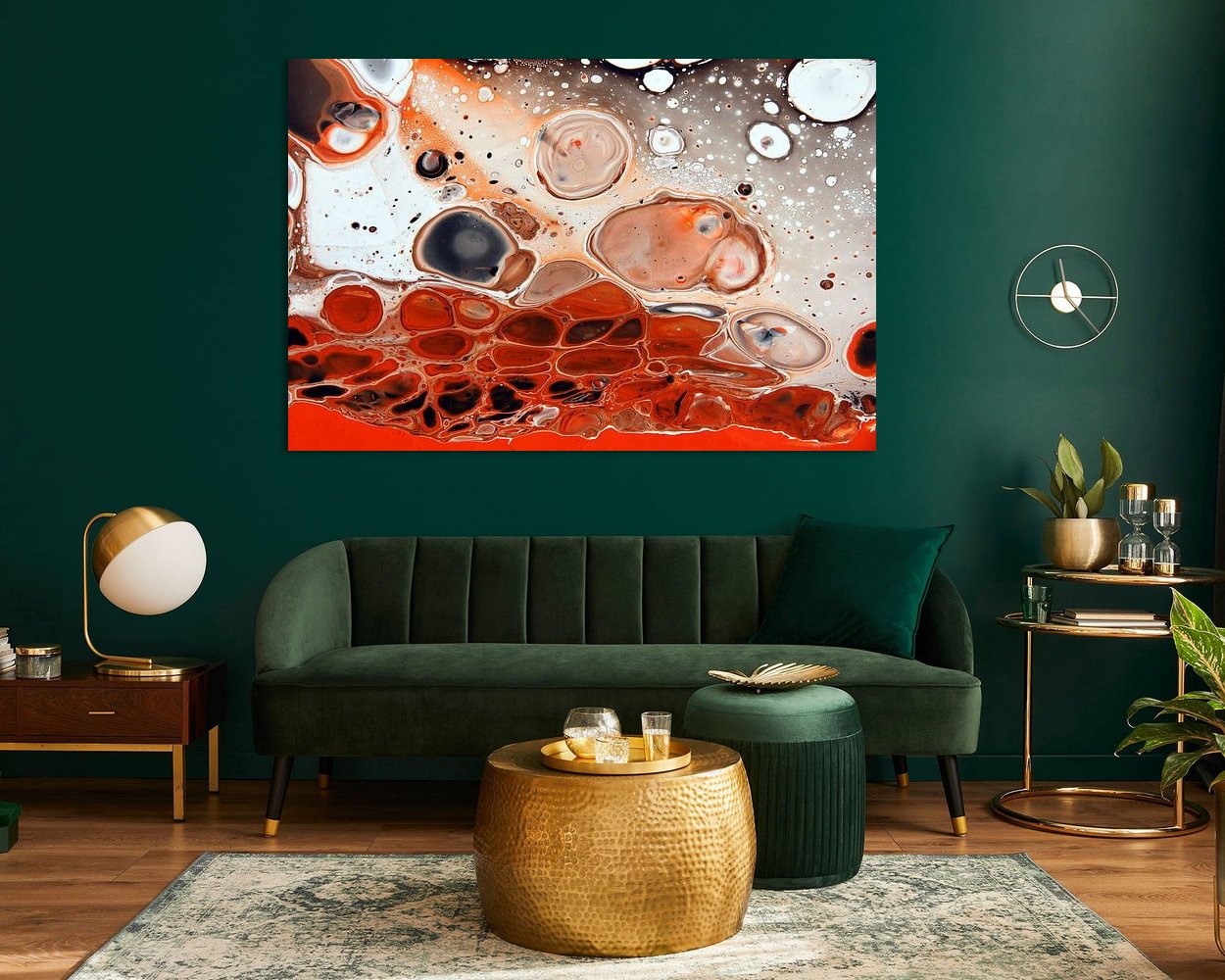 Voorbeeld van het werk in een kamer