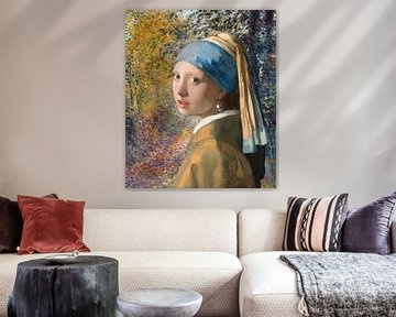 The Girl with the Pearl Earring in the Forest of Renoir