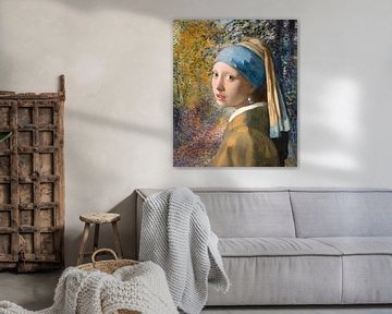 Das Mädchen mit dem Perlenohrring im Wald von Renoir