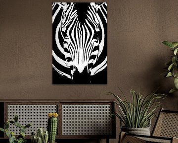 Identiteit - een abstract portret van een zebra