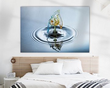 Waterdruppel in drie kleuren