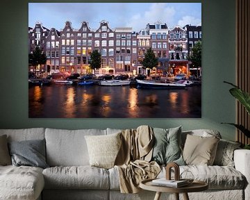 typische Gracht in Amsterdam, Nordholland von Peter Schickert