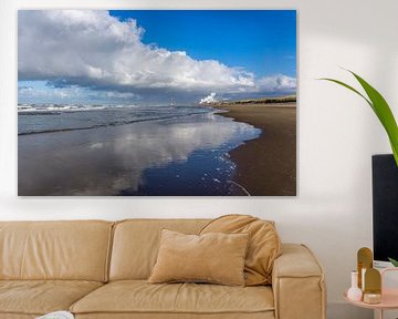 Plage de la mer du Nord près de Zandvoort, Pays-Bas sur Peter Schickert