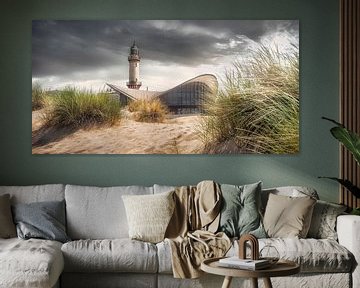 Lighthouse at the beach of Warnemünde by Voss Fine Art Fotografie