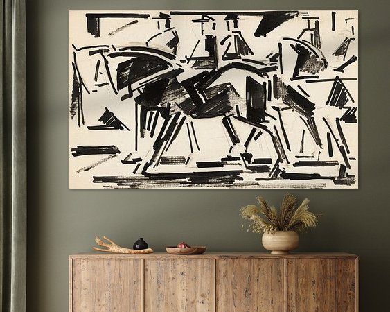 Voorbeeld van het werk in een kamer