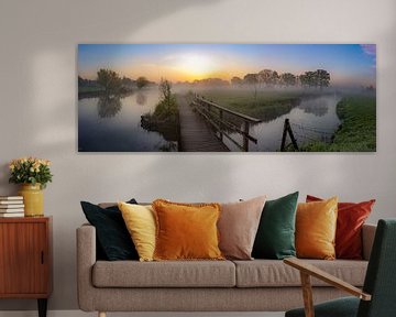 Panorama du Kromme Rijn sur le domaine de Rhijnauwen sur Arthur Puls Photography