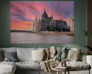 Hungarian Parliament building Budapest. by Brian Morgan