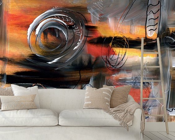 Voorbeeld van het werk in een kamer