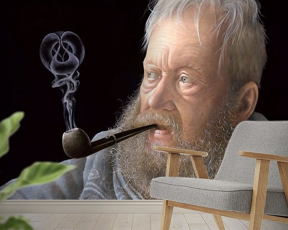 Voorbeeld van het werk in een kamer