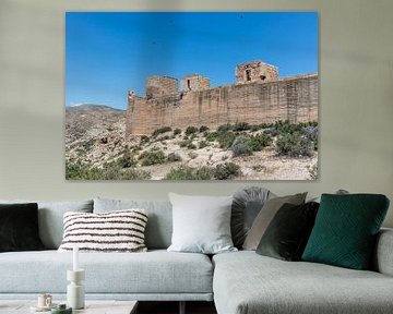 Maurische Jayran-Mauer mit Türmen in Almeria, Andalusien, Spanien, Europa von WorldWidePhotoWeb