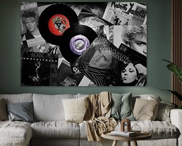 singles black and white with color accent