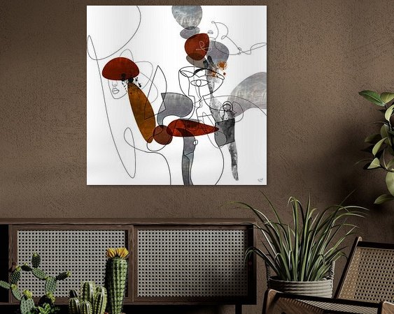 Voorbeeld van het werk in een kamer