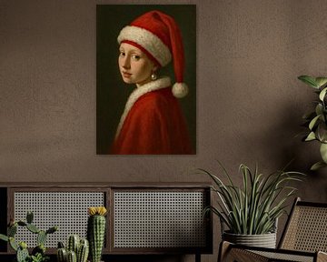 Meisje met de kerstmuts van Moonheart Artworks