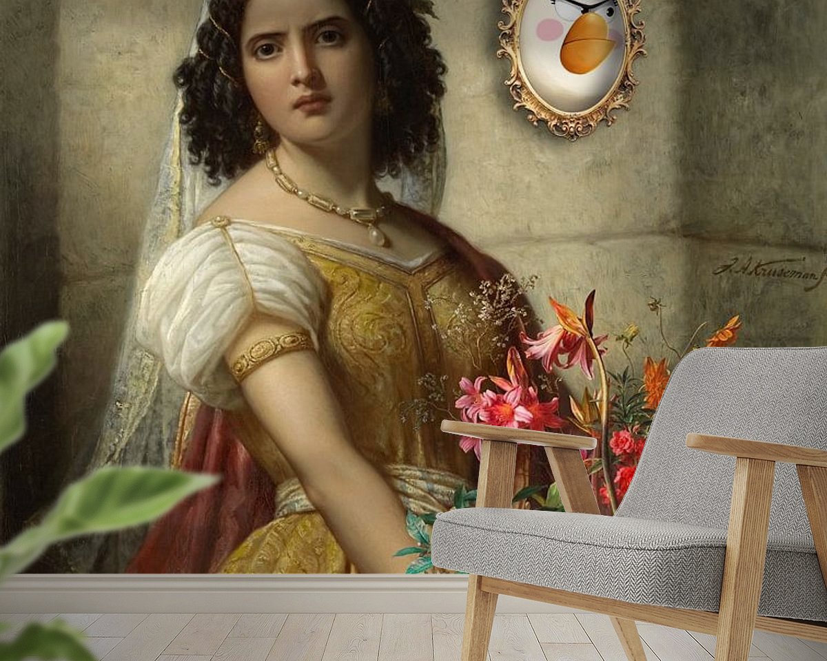 Voorbeeld van het werk in een kamer