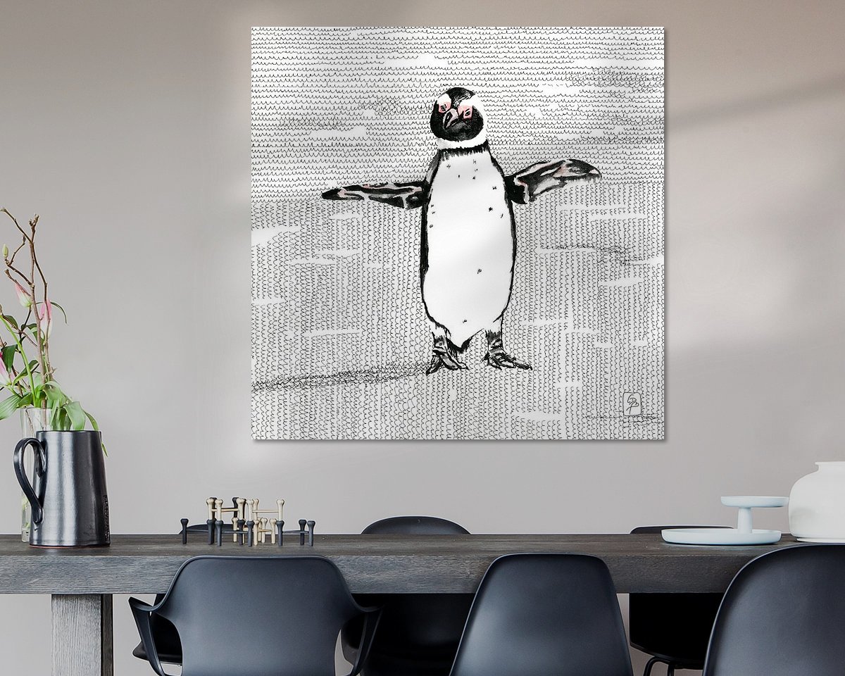 Voorbeeld van het werk in een kamer