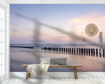 Evening by the breakwater, Ameland, Netherlands by Adelheid Smitt