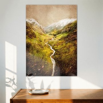 Peinture de paysage d'Aoste Italie #italie