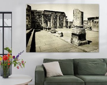 De  4e-eeuwse Witte Synagoge, Kafarnaüm, Israël, Midden-Oosten van Mieneke Andeweg-van Rijn