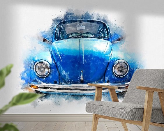 Voorbeeld van het werk in een kamer