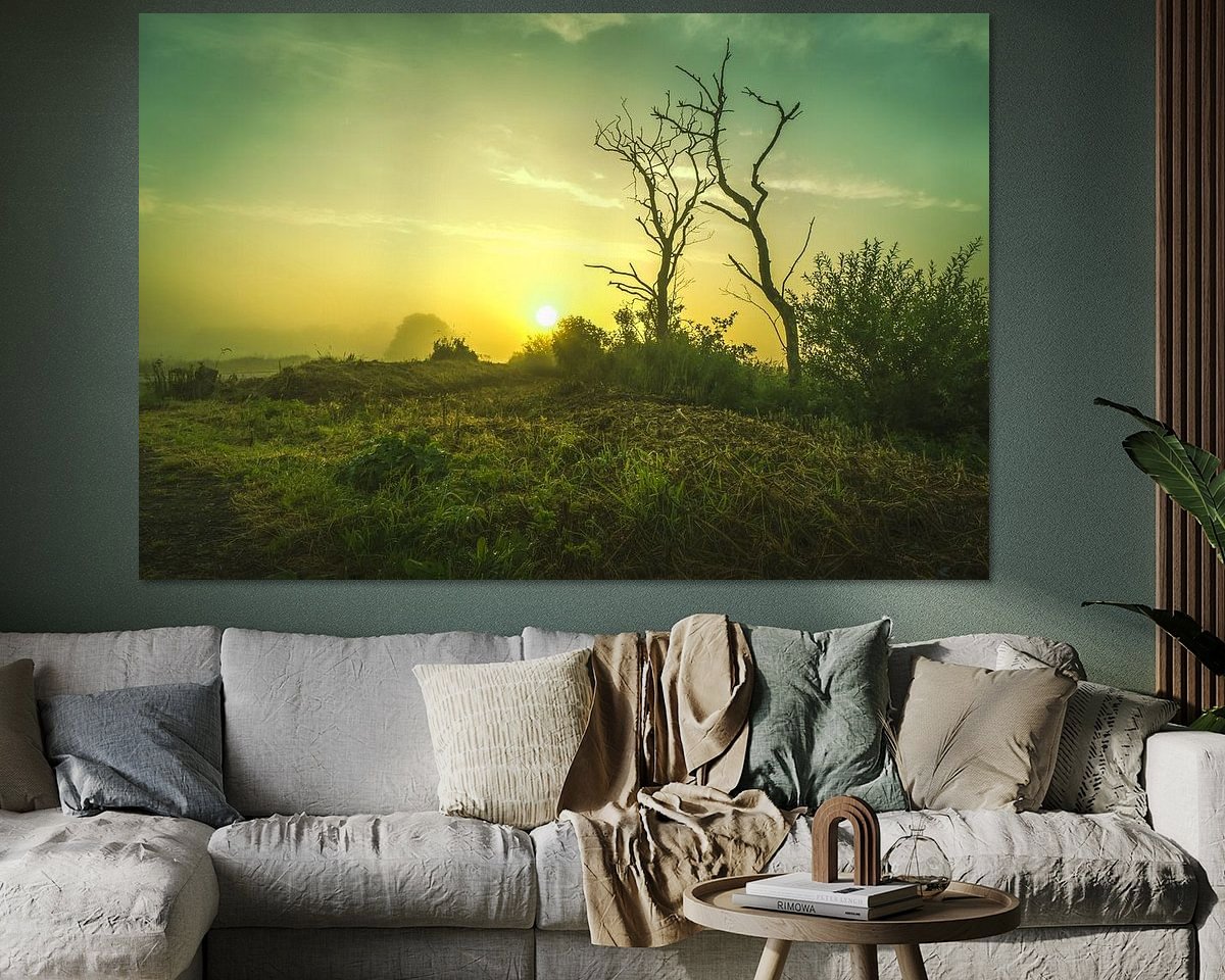 Voorbeeld van het werk in een kamer