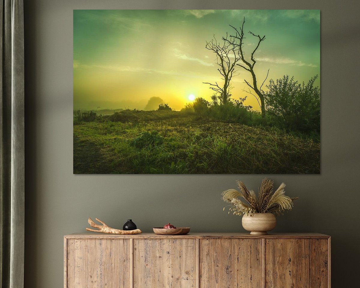 Voorbeeld van het werk in een kamer