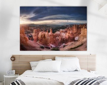 Zonsondergang bij Bryce Canyon. van Voss Fine Art Fotografie